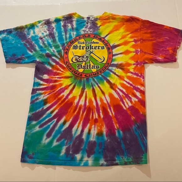 Vintage Tie Dye Biker Tee - Picture 4 of 5